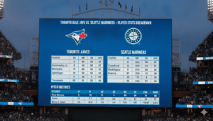 Toronto Blue Jays vs Seattle Mariners Match Player Stats