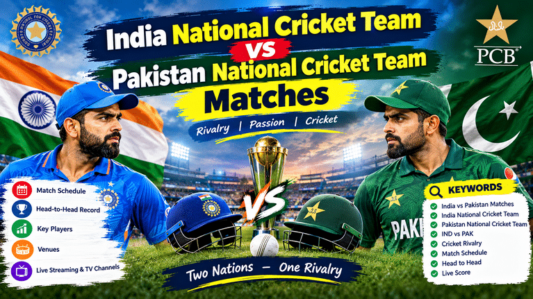 India National Cricket Team vs Pakistan National Cricket Team Matches
